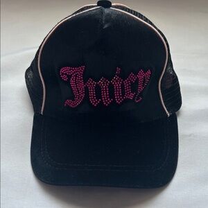 Juicy Couture  Baseball Cap Black with Pink Embellishment Kids